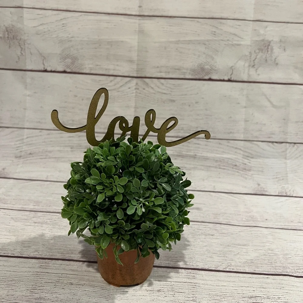 LOVE Wedding Cake Topper - Glitter Gold